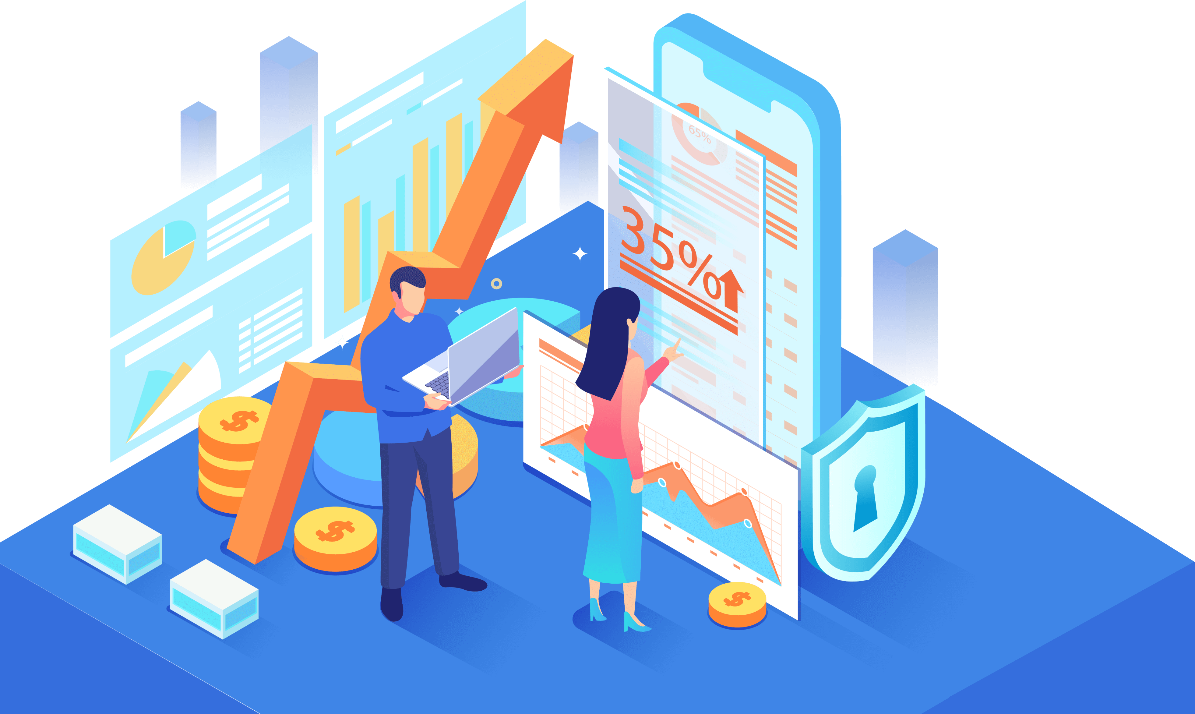 Advertising platform illustration